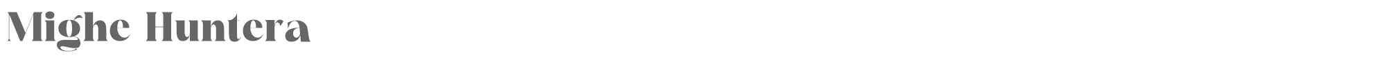 Sample characters Mighe Huntera Font